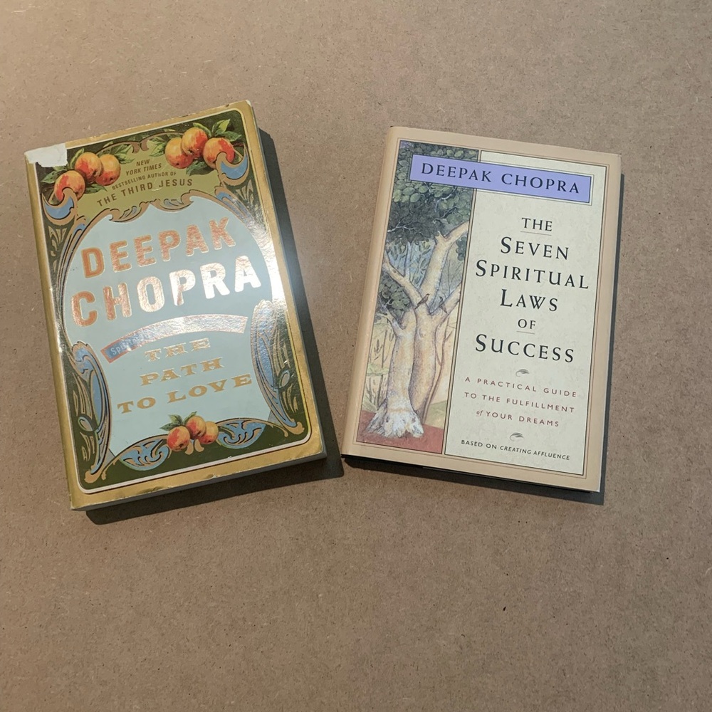 2 books- The path to love & seven spiritual laws of success( Deepack Chopra)